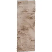 NATURL. Tapis de couloir doux à poils longs | Comfy Supreme Taupe | 80x200cm | Taupe | Tapis de couloir | Tapis