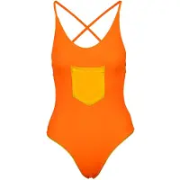Kalaia Maillot de bain 'Pocket Reversible Orange Swimsuit' orange