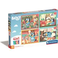 Clementoni , le Puzzle européen Made in Italie Puzzle Puzzle 4 En 1 - Bluey - 10 à 25 pièces