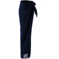 Emilie collection Serviette de plage 'Pareo sarong viscose' bleu marine