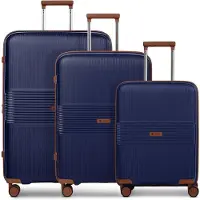 Farmhood Ensemble de bagages 'Eco Edition' bleu foncé / marron