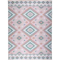 FRAAI Tapis d'extérieur bohème | Vedra Aztec Rose | 200x290cm | Rose | Rectangulaire | Tapis d'extérieur
