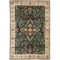 FRAAI Tapis d'extérieur vintage | Santo Flora Vert Foncé | 80x150cm | Vert | Rectangulaire | Tapis d'extérieur