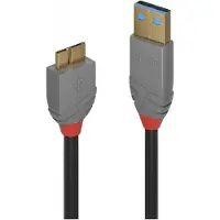 Lindy 36766 Câble USB 3.0 Type A/Micro-B Anthra Line M/M 1m