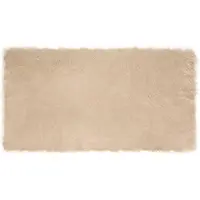 vidaXL Tapis en Peau de Mouton Synthétique Beige 60 x 110 cm Polyester