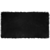 vidaXL Tapis en fausse Tafalla Noir 80 x 150 cm Polyester