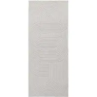 vidaXL Tapis d'intérieur et d'extérieur PALMERAS, couleur crème, 200 x 80 cm, en polyester