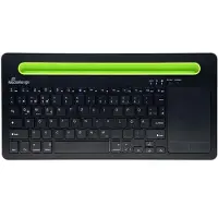 MediaRange MROS131 Clavier sans fil - noir/vert, support intégré