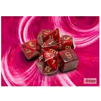Chessex Vortex Bourgogne/or Polydice Set de dés 7 pièces