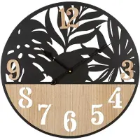 Mauro Ferretti horloge murale palmier Ø 60x2,5 cm noir marron