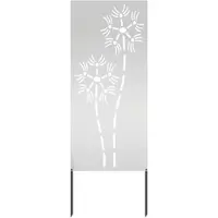 vidaXL Écran de confidentialité de jardin Fretwork Argent 50 x 140 cm