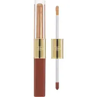 Dolce&Gabbana Make It Double! Lip Tint & Gloss Duo brillant et rouge à lèvres longue tenue 2 en 1 teinte 04 Caramel Cola - Brown & Gold Shimmer 2x2 ml