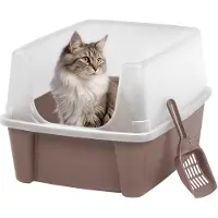 IRIS OHYAMA Litière pour chat a pelleteuse Taupe