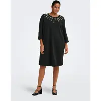 ONLY Carmakoma Robe 'CARAMBER' noir / blanc perle