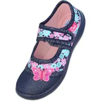 Beck Pantoufle 'Beauty' bleu clair / bleu foncé / rose