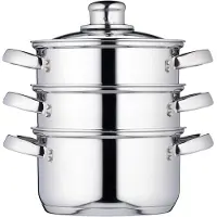 Kitchencraft Cuiseur Vapeur à Trois étages Acier Inoxydable