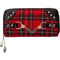 Syal Sp. zo.o. Portefeuille Gothic de - Portefeuille Tartan Rouge - pour Femme - noir/rouge - Taille Standard