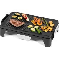 Riviera & Bar Plancha QPL550 Cook & Serve Bi-Zone 2130W Noir / Argent