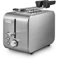 De'Longhi Grille-pain 2 tranches DeLonghi CTX 2203 Argent Puissance 550 W