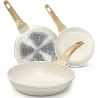 YASHE Lot de poêles 3 pièces blanc, 20/24/28 cm, induction