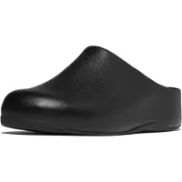 FitFlop Shuv - Sabots en cuir, pour femmes, couleur noire (Black 001), taille 37 EU
