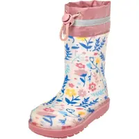 Playshoes Bottes en caoutchouc écru / bleu / curry / rose ancienne