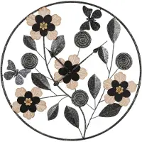 Mauro Ferretti Horloge murale Divaker Ø 67x5,5 cm marron noir