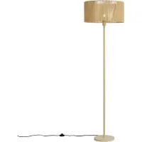 QAZQA Lampadaire Beige avec Abat-jour en Corde de Papier 50/50/25 - Simplo