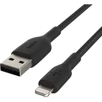 Belkin Câble Lightning vers USB-A tressé BoostCharge Pro - 0,15 mètre - Noir