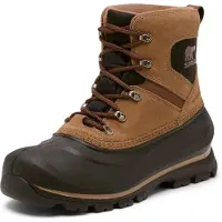Sorel - Chaussures montantes imperméables et chaudes - Buxton Lace Boot Wp M Delta Black pour Homme en Cuir - Taille 8,5 US - Marron
