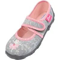Beck Pantoufle 'Tänzerin' gris / rose / blanc