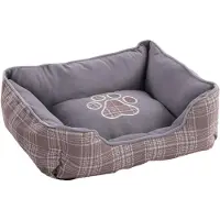 Flamingo Evi Dog Bed Gris 50 x 40 x 16 cm