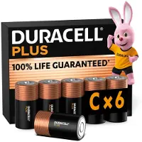 Duracell Piles alcalines Plus C (lot de 6), 1,5 V, LR14