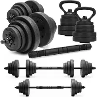 Springos Haltères réglables - - 30 kg - Kit musculation - Compact - Universel