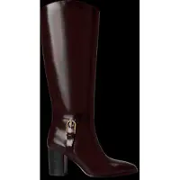 Ralph Lauren pour femme. 802P12879003 Bottes en cuir Raelynn noir (38), 5 à 8 cm, Aucun, Casuel, Grenat