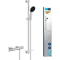GROHE Precision Feel Mitigeur thermostatique de douche, avec ensemble de douche 900mm, chrome, 34853001