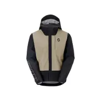 SCOTT Hommes, Veste de cyclisme, Veste de pluie imperméable Vertic 2,5 couches (L), Noir, Beige, L