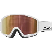 SCOTT - Masque de ski photochromique - Trace Pro Compact Light Sensitive White AMP LS Cinnamon Chrome S1-3 en Silicone - Blanc