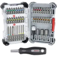 Bosch Extra Hard 44+1 Screwdriver Bit Set Gris