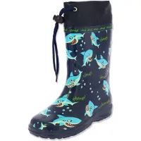 Beck Bottes en caoutchouc 'Sharks' bleu marine / turquoise / bleu ciel / vert