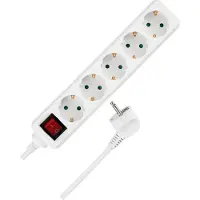 REV ritter 001252301 multiprise 5 prises avec interrupteur et sécurité enfant blanc 3 m
