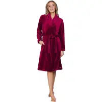 Pastunette Robe de chambre 'Rosewood Comfort' rouge foncé
