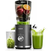 YASHE Extracteur de jus SJ300V, 300 W, goulotte 148 mm, marche arrière, noir