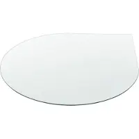 Neu.haus [] Plaque de verre Ø90cm ronde en forme de goutte Plaque de table en verre ESG Plaque de cheminée en verre DIY table