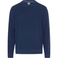 Brax Roy Regular Fit Pull en maille Col rond Bleu acier, Unicolore