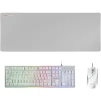 Mars Gaming Clavier et souris de jeu MCPXWES Blanc Qwerty Espagnol QWERTY LED RGB