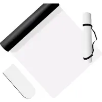 Relaxdays Tapis de yoga , épaisseur 5 mm, 68 x 183 cm, avec sangle de transport, antidérapant, en PU, tapis de sport pour yoga, Pilates et fitness, couleur blanche
