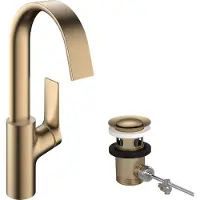 Hansgrohe Vivenis robinetterie de lavabo 210, avec bec pivotant et vidage à tirette, portée 139mm, 75030140