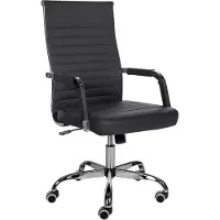 CLP Chaise de bureau réglable pivotante en similicuir Crème
