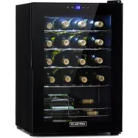 Klarstein Cave a Vin sur Pieds, Caves à Vin de 53L avec une Porte en Verre, Cave a Vins à Zone Unique, Bar Intérieur/Extérieur, Frigo vin, Cave a Vin de Vieillissement, Petite Cave à Vin 20 Bouteilles